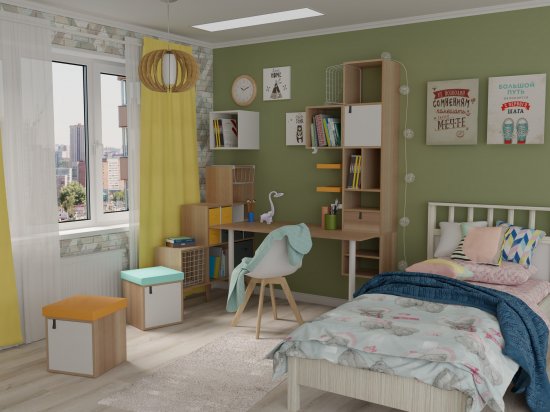 Деталь мебельная 2700x400x16 мм ЛДСП цвет дуб сонома кромка с длинных сторон