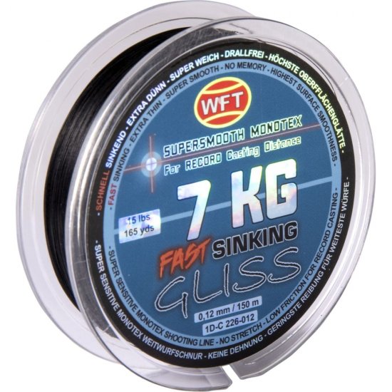 Плетеная леска WFT KG GLISS SINKING Black