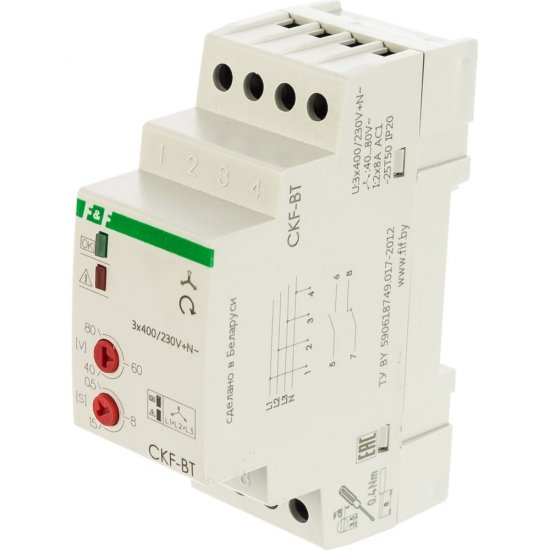 Автомат защиты электродвигателей от нарушения чередования фаз Евроавтоматика F&F CKF-BT