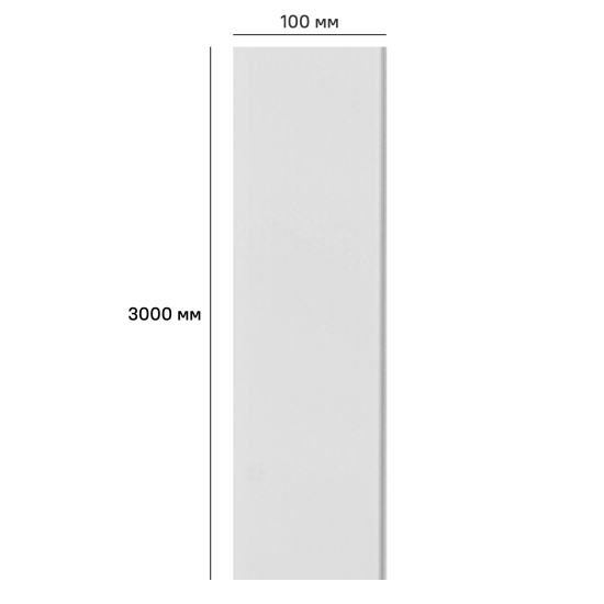 Стеновая панель ПВХ Белая 3000x100x10 мм 0.3 м²