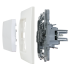 Выключатель двухклавишный - Legrand Etika - 10А 250В безвинтовые зажимы - белый