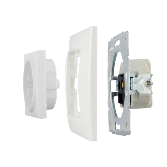 Рамка для розеток и выключателей Legrand Etika 1 пост цвет белый