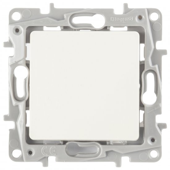 Выключатель одноклавишный - Legrand Etika - 10А 250В безвинтовые зажимы - слоновая кость
