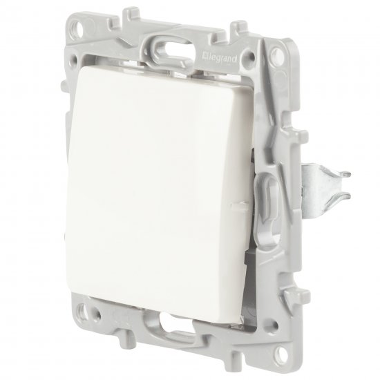 Выключатель одноклавишный - Legrand Etika - 10А 250В безвинтовые зажимы - слоновая кость