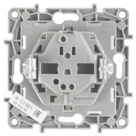 Выключатель одноклавишный - Legrand Etika - 10А 250В безвинтовые зажимы - слоновая кость