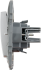 Переключатель одноклавишный - Legrand Etika - 10А 250В безвинтовые зажимы - алюминий