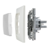 Переключатель одноклавишный - Legrand Etika - 10А 250В безвинтовые зажимы - алюминий