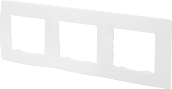 Рамка для розеток и выключателей Legrand Etika 3 поста цвет белый
