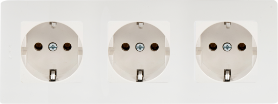 Рамка для розеток и выключателей Legrand Etika 3 поста цвет белый