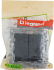Переключатель двухклавишный - Legrand Etika - 10A 250В безвинтовые зажимы - антрацит