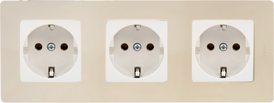 Рамка для розеток и выключателей Legrand Etika 3 поста цвет слоновая кость