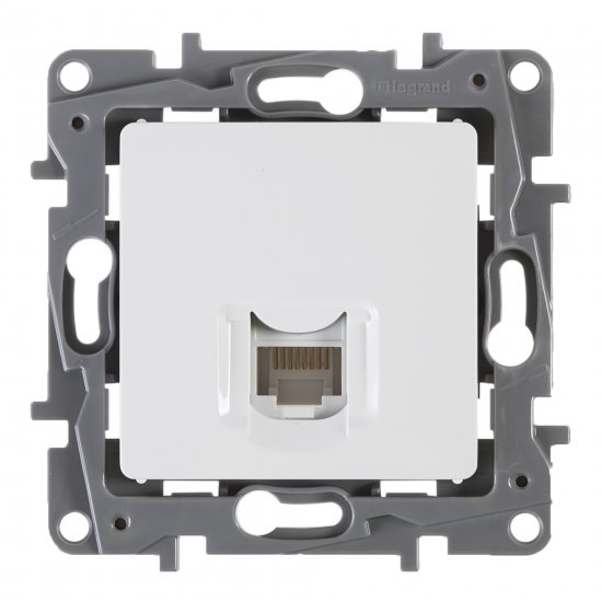 Розетка компьютерная RJ45 категория 5e UTP - Legrand Etika - белый
