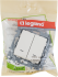 Выключатель двухклавишный с подсветкой/индикацией - Legrand Etika - 10А 250В безвинтовые зажимы - слоновая кость