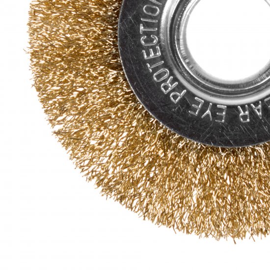 Щетка для УШМ дисковая Dexter 100 мм латунированная сталь