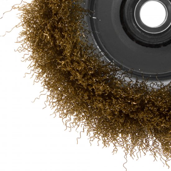 Щетка для УШМ чашечная Dexter 125 мм латунированная сталь