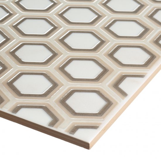 Плитка декор Kerama Marazzi Гран Пале белая 400х250х8 мм