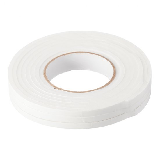 Уплотнитель для окон и дверей 8х5 мм 9 м (3+3+3 м) Изолон самоклеящийся белый