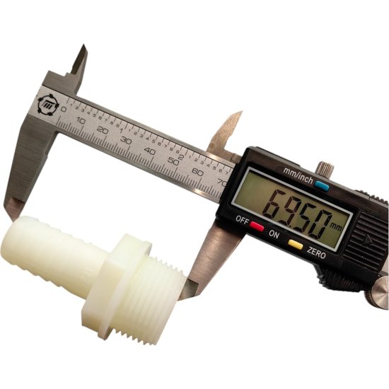 Штуцер для шланга BOUTTE 25 мм. - 19 мм. наружная резьба