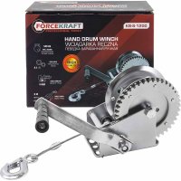 Барабанная ручная лебедка Forcekraft FK-KB-S-1200 540 кг