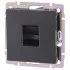 Розетка компьютерная встраиваемая Werkel RJ45, цвет черный