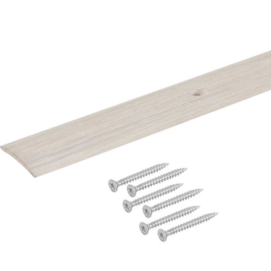 Порог одноуровневый (стык) Artens 30x1800 мм цвет дуб белый