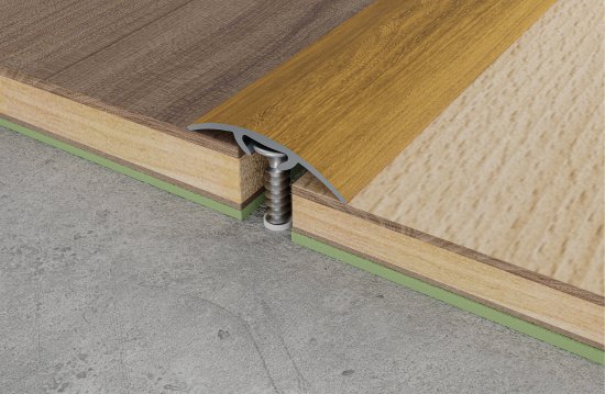 Порог разноуровневый (кант) Artens скрытый 30x900x0-8 мм цвет дуб белый