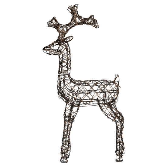 Светящаяся электрическая фигура фигура «Олень» 160 LED ламп, 98 см, коричневый цвет, для улицы