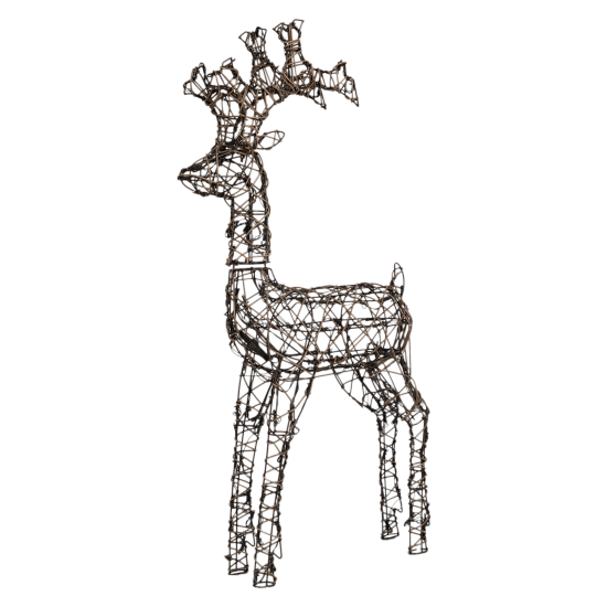 Светящаяся электрическая фигура фигура «Олень» 160 LED ламп, 98 см, коричневый цвет, для улицы