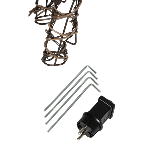 Светящаяся электрическая фигура фигура «Олень» 160 LED ламп, 98 см, коричневый цвет, для улицы