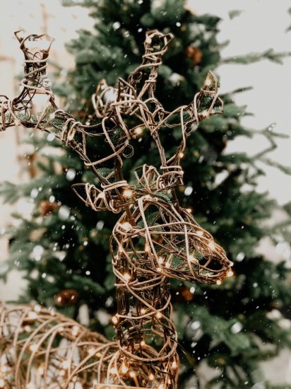 Светящаяся электрическая фигура фигура «Олень» 160 LED ламп, 98 см, коричневый цвет, для улицы