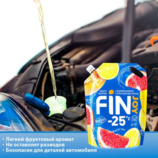 Стеклоомыватель Fin Joy Fruity зимний -25 °С 3 л