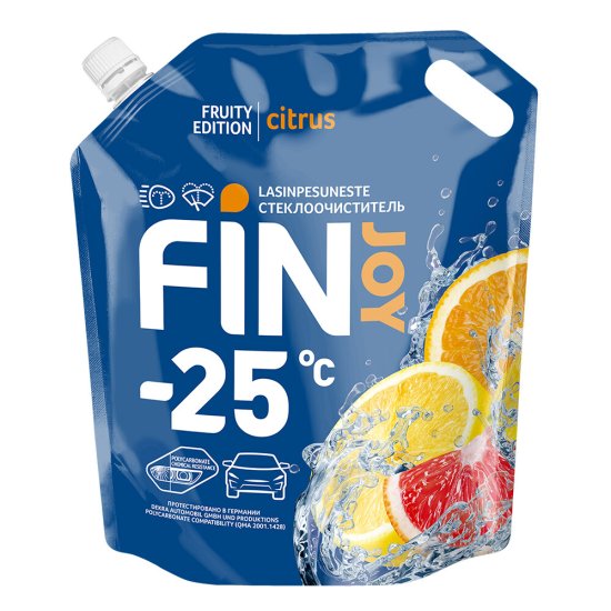 Стеклоомыватель Fin Joy Fruity зимний -25 °С 3 л