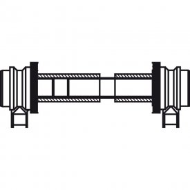 Монтажный комплект для ручки-скобы Hafele 909.04.848