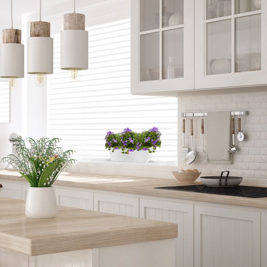 Ящик балконный Idi Land 40x17x15 см v7 л пластик белый