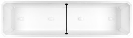 Ящик балконный Idi Land 60x17x15 см v10.5 л пластик белый