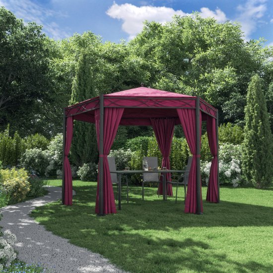 Шатер садовый Naterial Арени 3.5x3.5x2.7 м сталь фуксия
