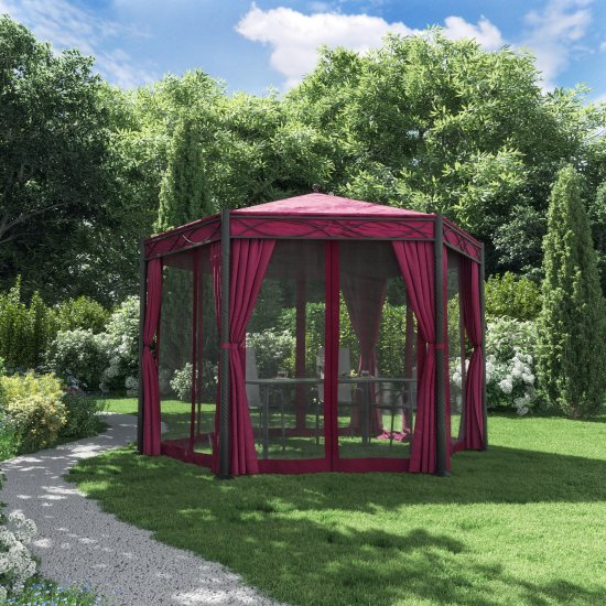 Шатер садовый Naterial Арени 3.5x3.5x2.7 м сталь фуксия