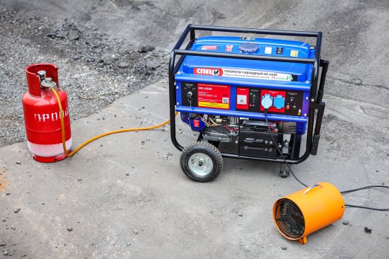 Генератор гибридный газ/бензин Спец HG-6500, 5.5 кВт