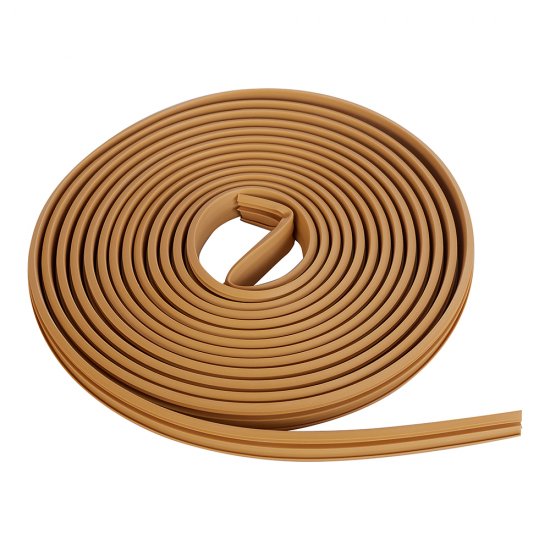 Уплотнитель для окон и дверей 17х6 мм 5,5 м пазовый светлый дуб