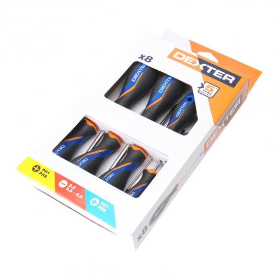 Набор отверток Dexter DEX_41 SL/PH/PZ, 8 шт.