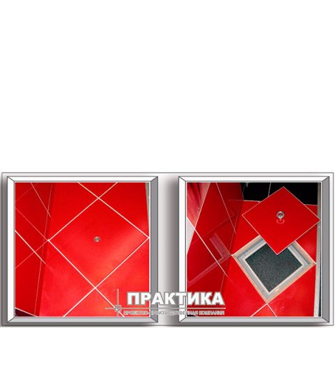 Люк ревизионный под плитку напольный Практика Барьер алюминиевый 200х200 мм скрытый