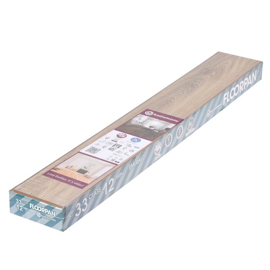 Ламинат 33 класс Kastamonu Floorpan Emerald дуб беринг 1,86 кв.м 12 мм с фаской