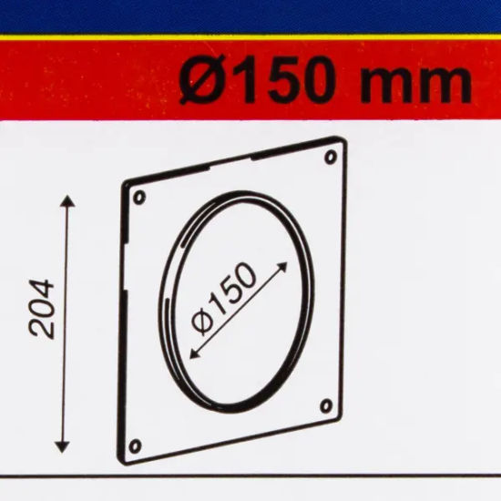 Пластина настенная для круглых воздуховодов Equation D150 мм пластик