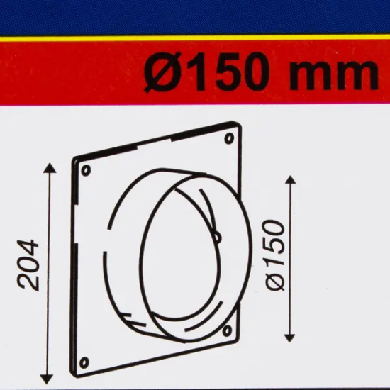 Соединитель пластины настенного клапана Equation D150 мм пластик