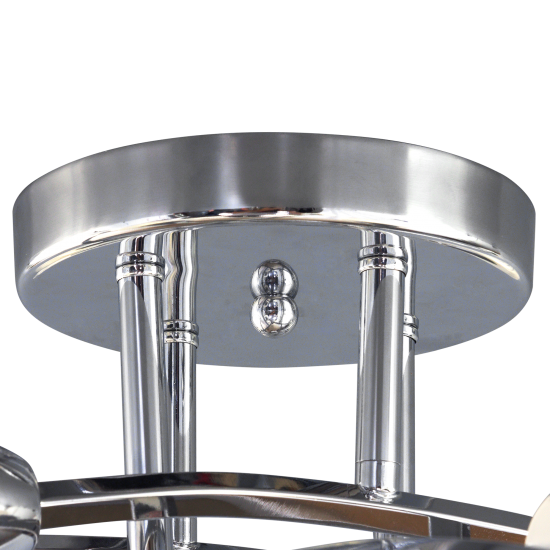 Люстра Олимпия 8xE14x60 Вт металл/стекло цвет хром/белый