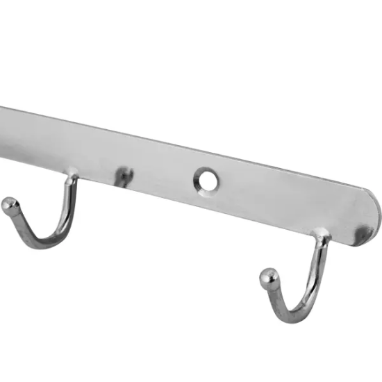 Планка 3 крючка Аквадекор 20 см цвет хром