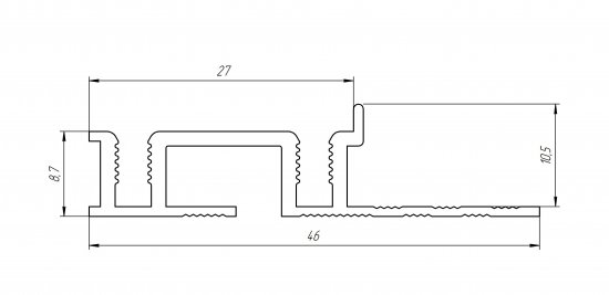 Уголок для ступени Alprofi 250 см цвет коричневый