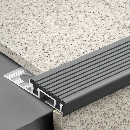 Профиль для ступени Alprofi 250 см цвет серый