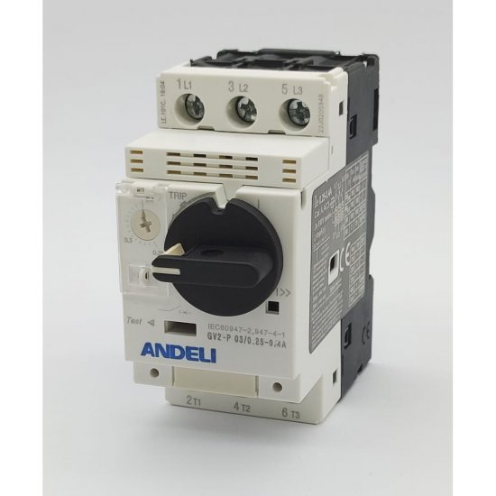 Пускатель ANDELI gv2-p03 0.25а~0.4a с поворотной ручкой