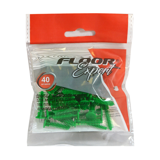 Крепление для ПВХ плинтуса дюбель-гвоздь 40 шт. в упаковке